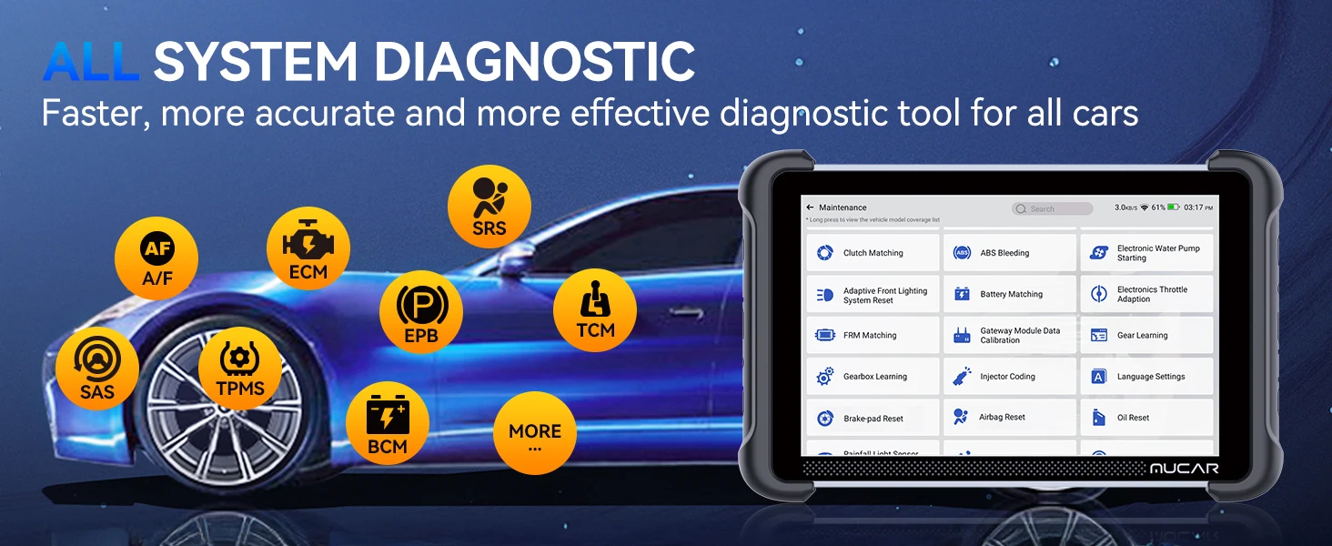 Lebenslange Kostenlose Updates MUCAR 892BT AI OBD2 Diagnosegerät CAN FD/DOIP Alle-Systeme-Diagnose 35 Reset-Funktionen Bidirektionale ECU-Codierung – Detail 11