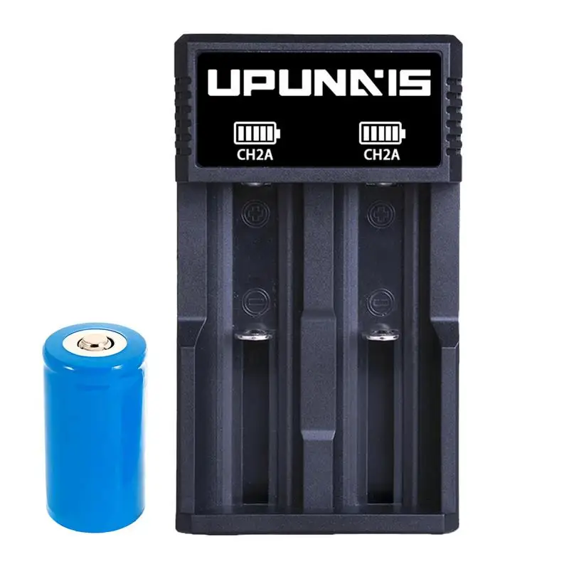 18650 Battery Charger Black 2 Slots Dual For 18650 Charging Rechargeable Lithium Battery Charger Fast Charging Protection