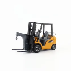 1:25 Scale Diecast Toy Vehicle Model Engineering Forklift Truck Urban Works Car Educational Collection Gift For Kid