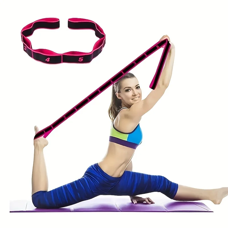 Yoga elastic Resistance Band Elastic band 8 separate rings Gymnastics stretch resistance band Gym elastic fitness training