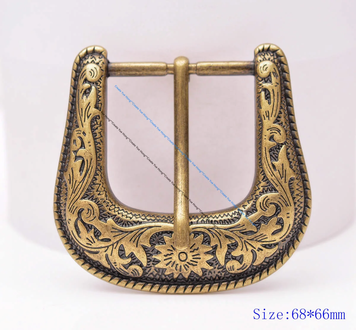 Conjunto de tres piezas de latón antiguo para hombre y mujer, Rodeo occidental lateral de cuerda Floral, hebilla de cinturón de cuero artesanal
