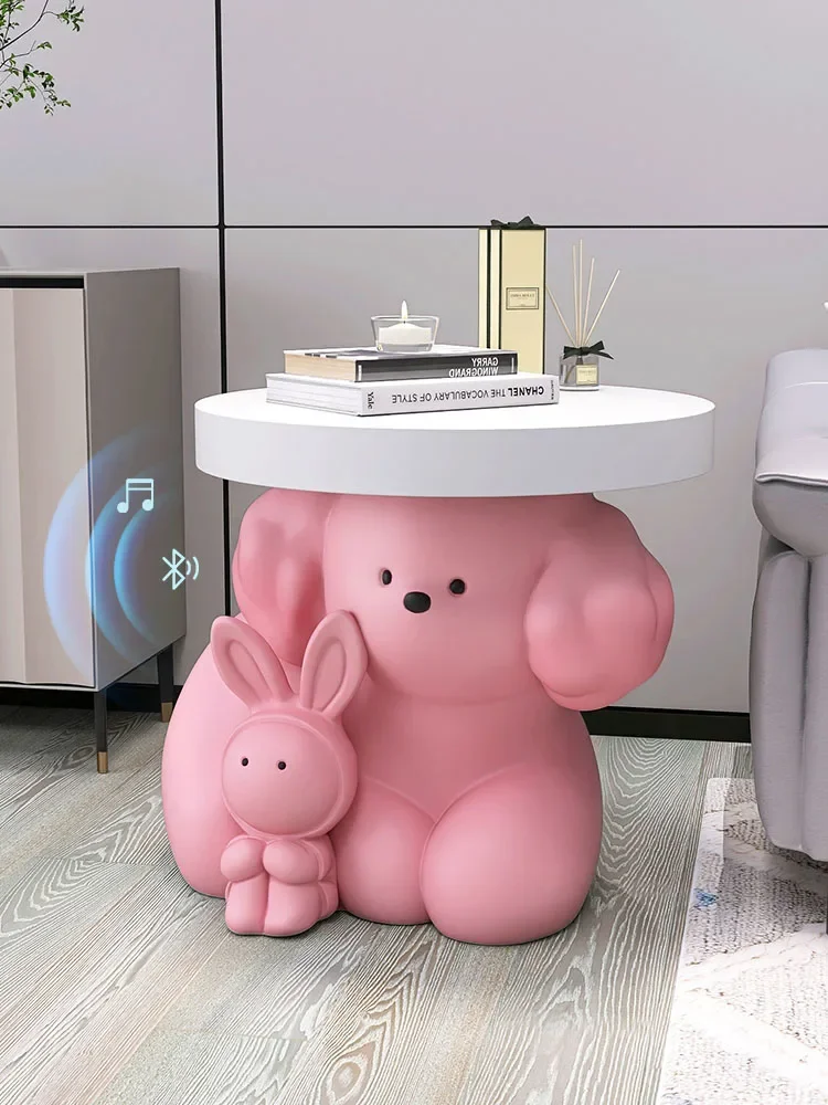 

Nordic Designer Home Furniture Coffee Table Light Luxury Living Room Furniture Large Floor Dog with Audio Sofa Side Tables