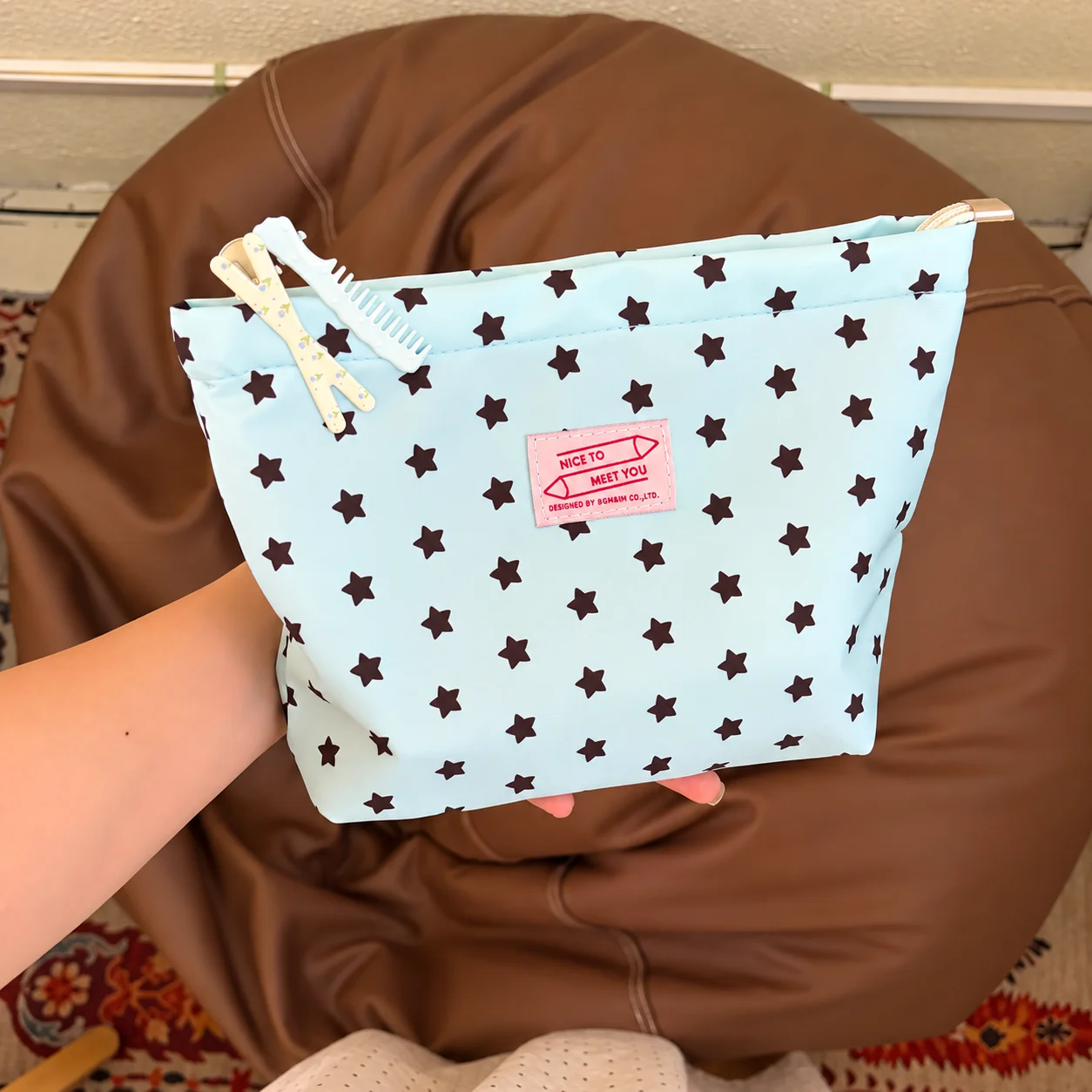 Rectangular Cosmetic Bag Stylish Travel Toiletry Storage Pouch Waterproof Cosmetic Bag Lightweight Toiletry Bag For Beauty Items