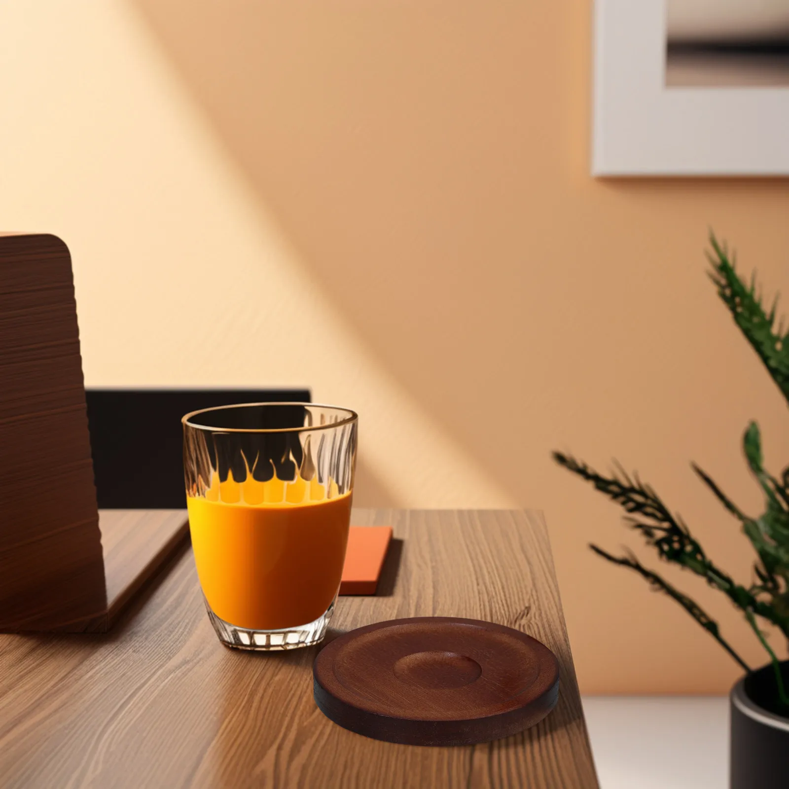 

Набор из 2 вращающихся деревянных подставок для стаканов с основанием из красного дерева, противоскользящие круглые деревянные подставки для виски, вращающиеся подставки для стаканов для виски
