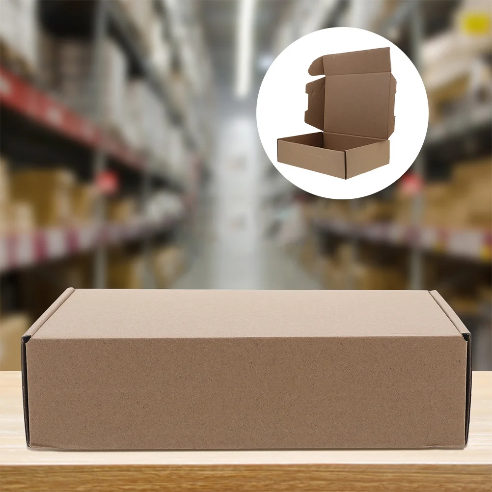 

10 Pcs Carton Shoe Boxes Small Brown Corrugated Cardboard Square Flat Shipping Boxesmailing Moving Large Paper