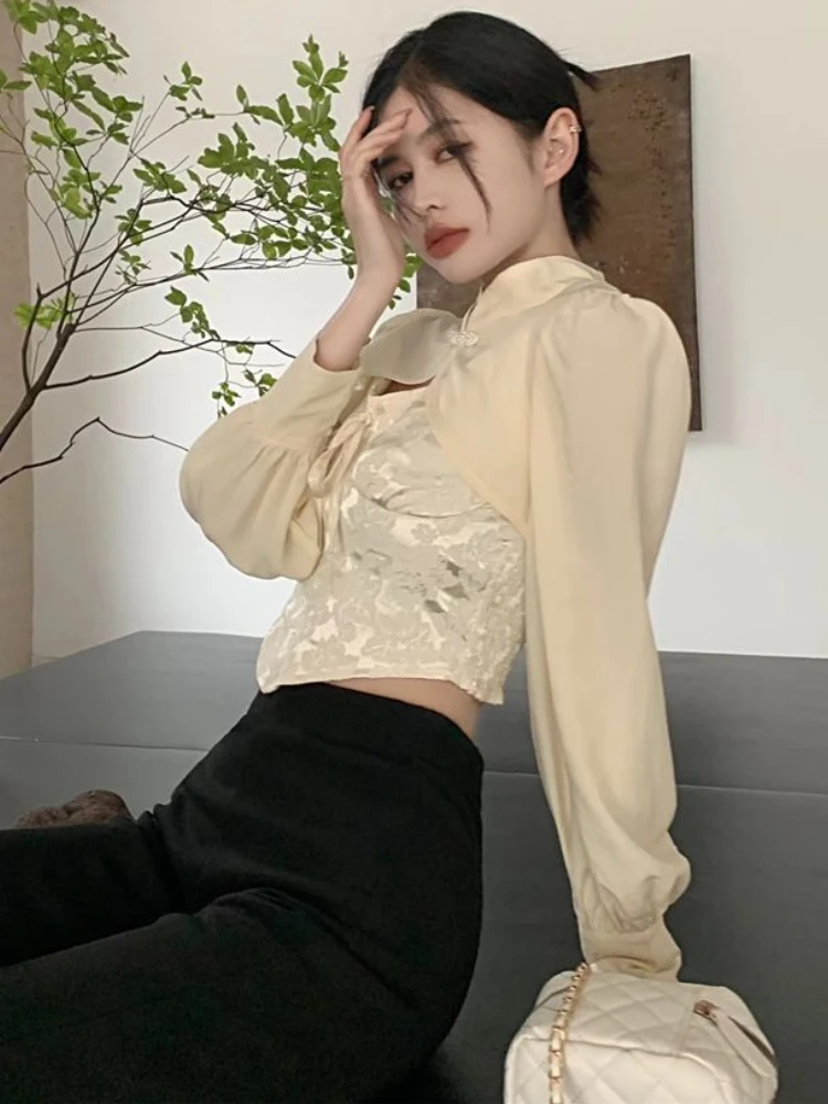 Jackets Women Design Attractive Slim Popular Streetwear Holiday Chinese Style Daily Elegant Single Button Outwear Students Chic