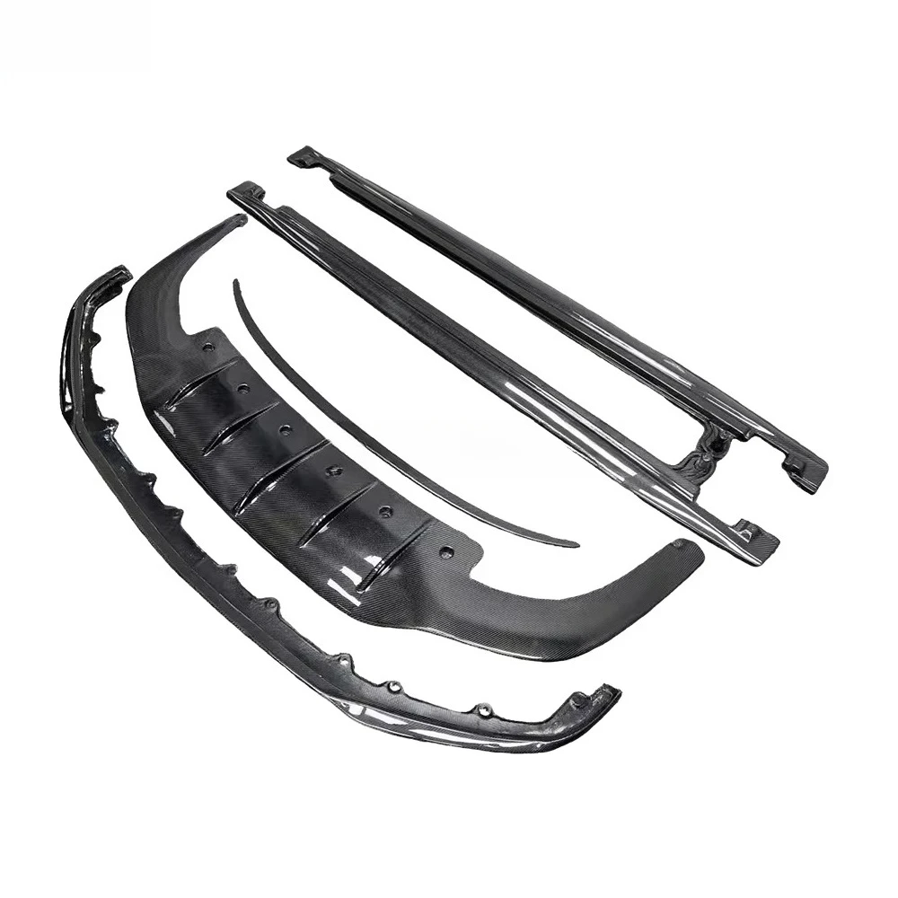 W12 Carbon Fiber Front Lip Splitter for Bentley Continental GT Rear Bumper Diffuser Side Skirt Spoiler Bodykit 18-24