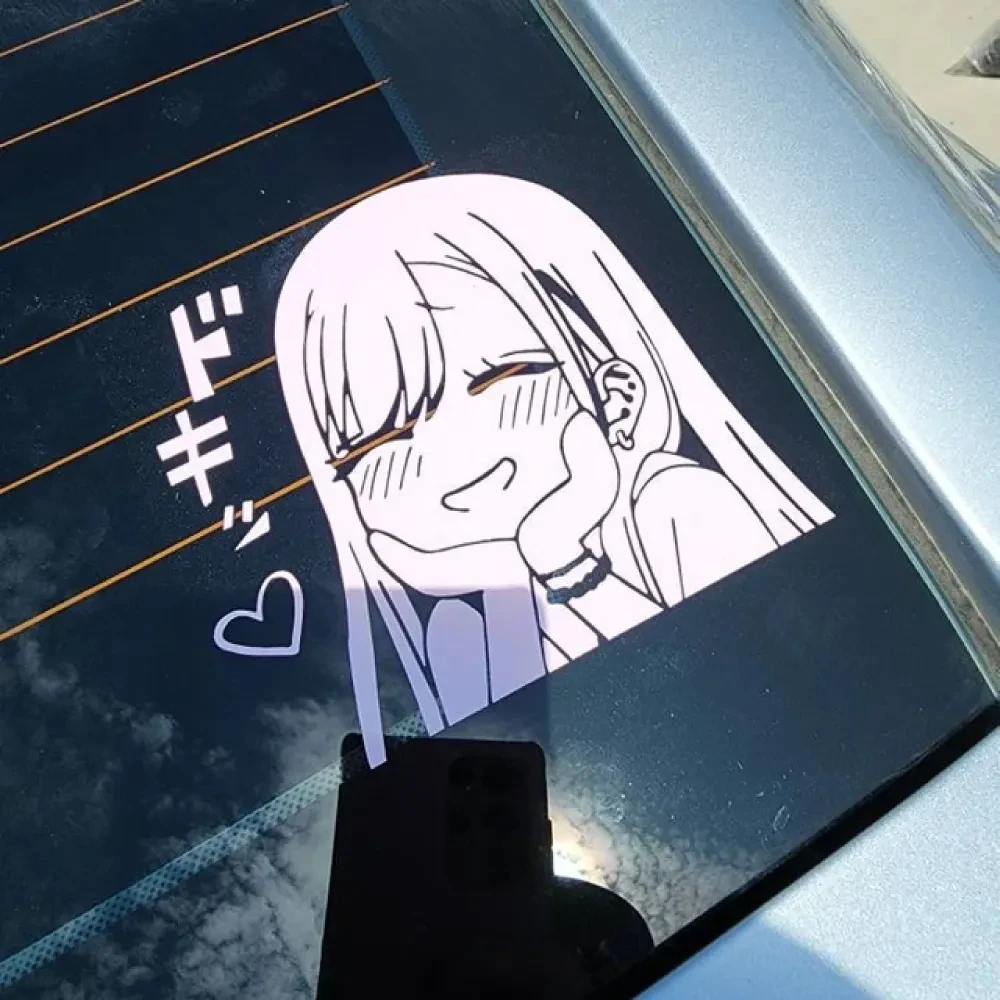 

Lovely Anime Car Sticker Die Cut Japanese Girl Vinyl Stickers For Auto Window Bumper Windshield Car Decal Decor Accessories