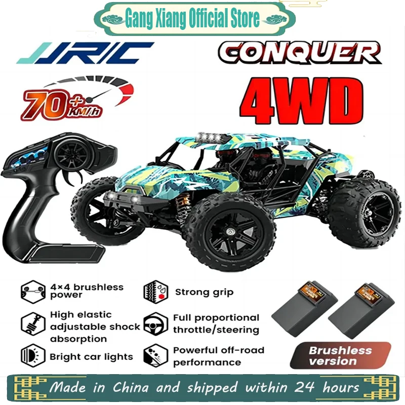 

JJRC-coche Teledirigido Alta Velocidad Para Niños, Camión Monstruo Derrape, 1:14, 70 KM/H 50 KM/H, 4WD, Con Control Remoto LED