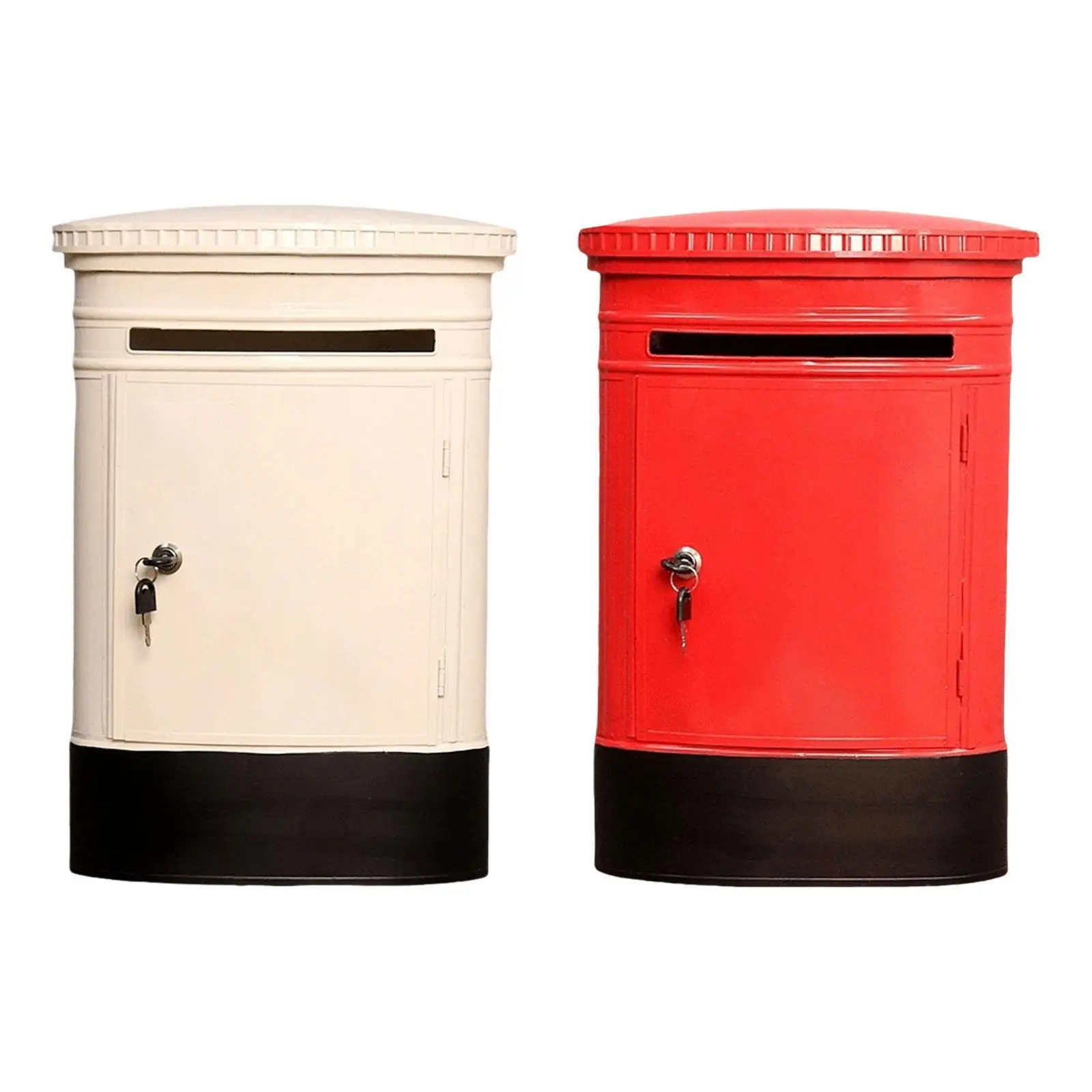 Wall Mounted Mailbox Suggestion Box with Lock Lockable Donation and Collection Key Drop Box for School Voting Fundraising Bar