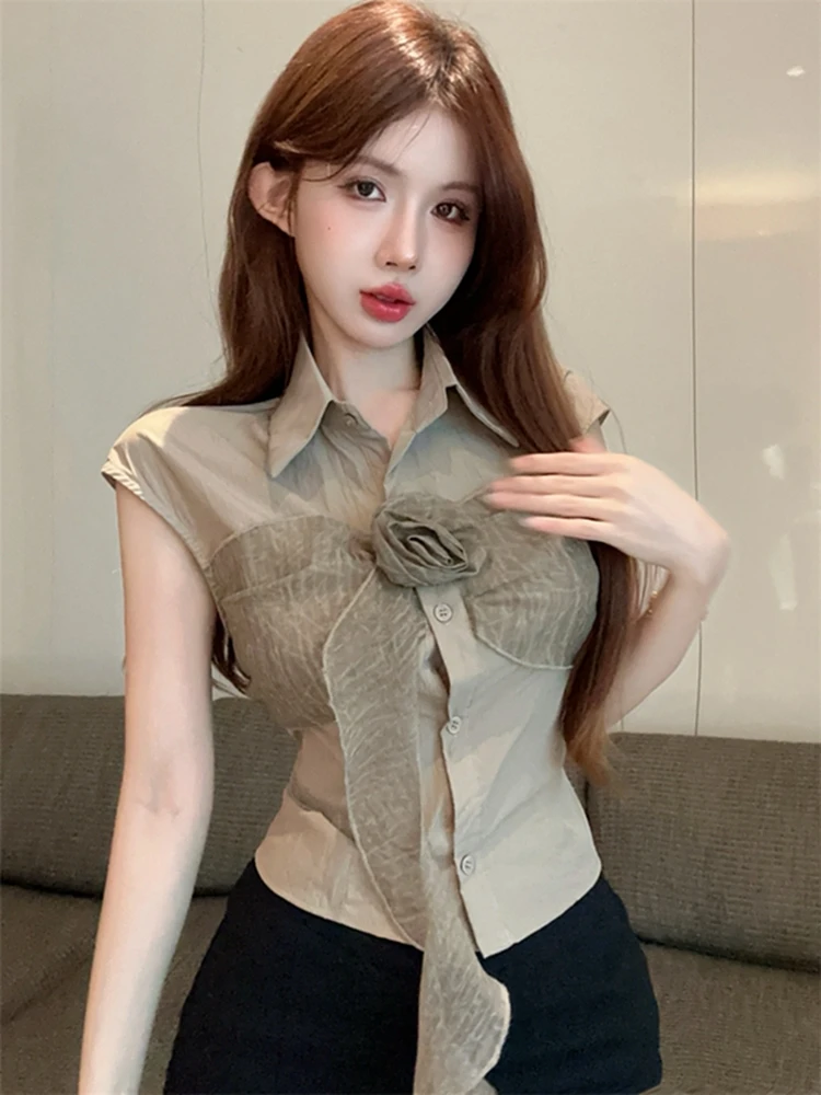 Sweet French Style Women's Summer Shirt Bow Top Sleeveless New Arrival Ls Guangzhou Thirteen Row