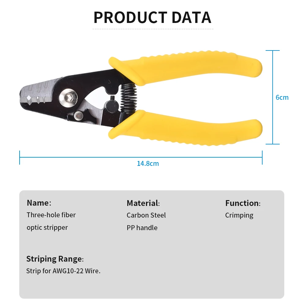 Practical  Clamp Fiber Stripping Pliers Fiber Stripper  Cable Stripping Tools Fiber Cutting Wire Strip for 250um-300um