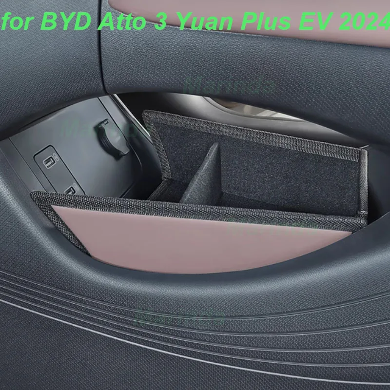 

Car Under Central Console Storage Box for BYD Yuan Plus Atto 3 2024 Leather Collapsible Septum Stowing Interior Accessories