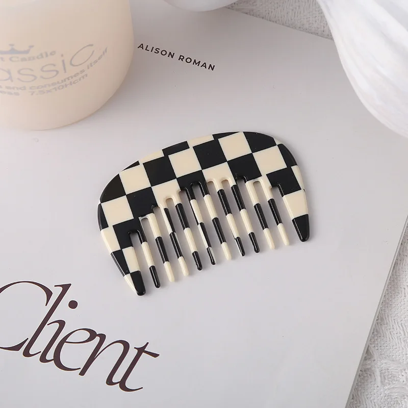 Grey Acetic Acid Hair Comb Multi Color Portable Easy To Carry Small Comb Holiday Traveling Pocket Comb Hairdressing Styling Tool