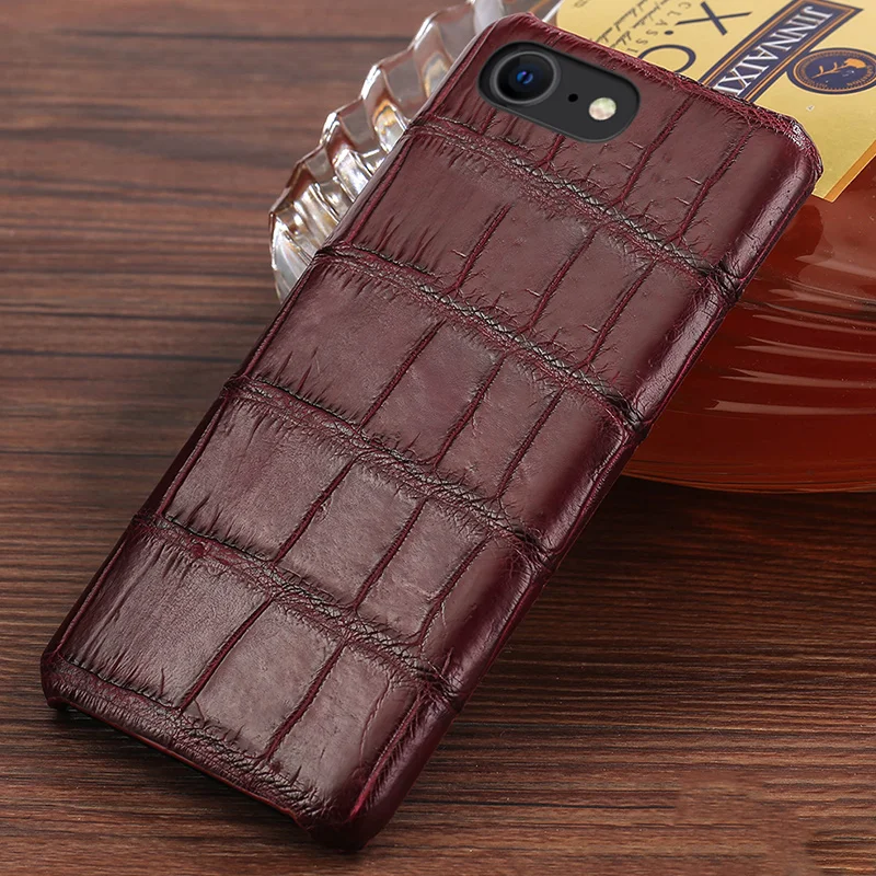 100% Genuine Crocodil Leather phone case for iPhone SE 2020 13 14 Pro Max 12 Mini 12 11 Pro Max xr x xs max 7 plus 8 plus 6splus