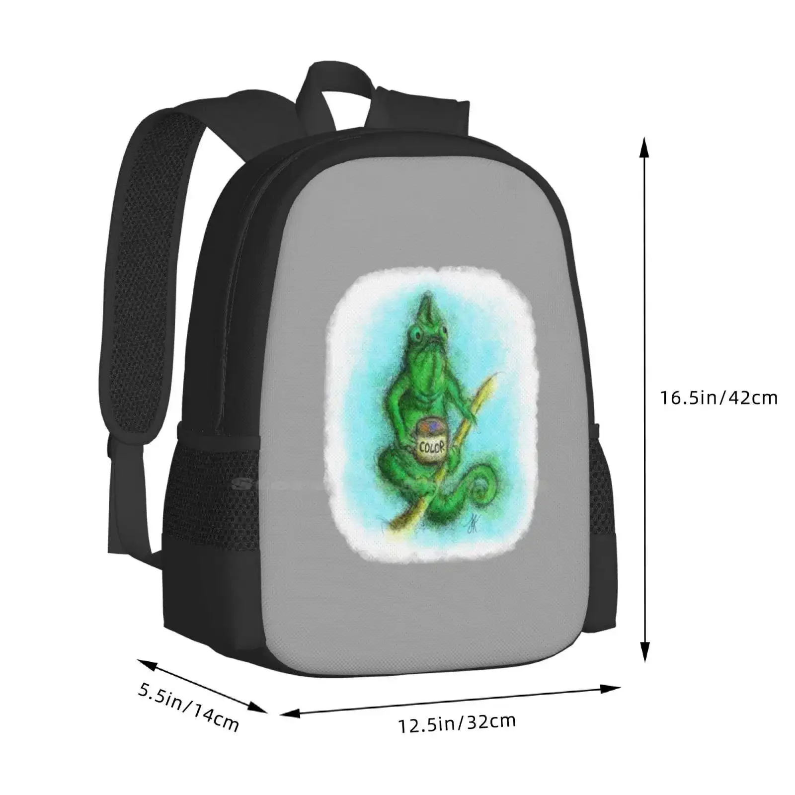 مضحك الحرباء الساخن بيع المدرسية على ظهره حقائب الموضة الحرباء الألوان الملونة موتلي مضحك سعيد مجنون الحلو الزواحف