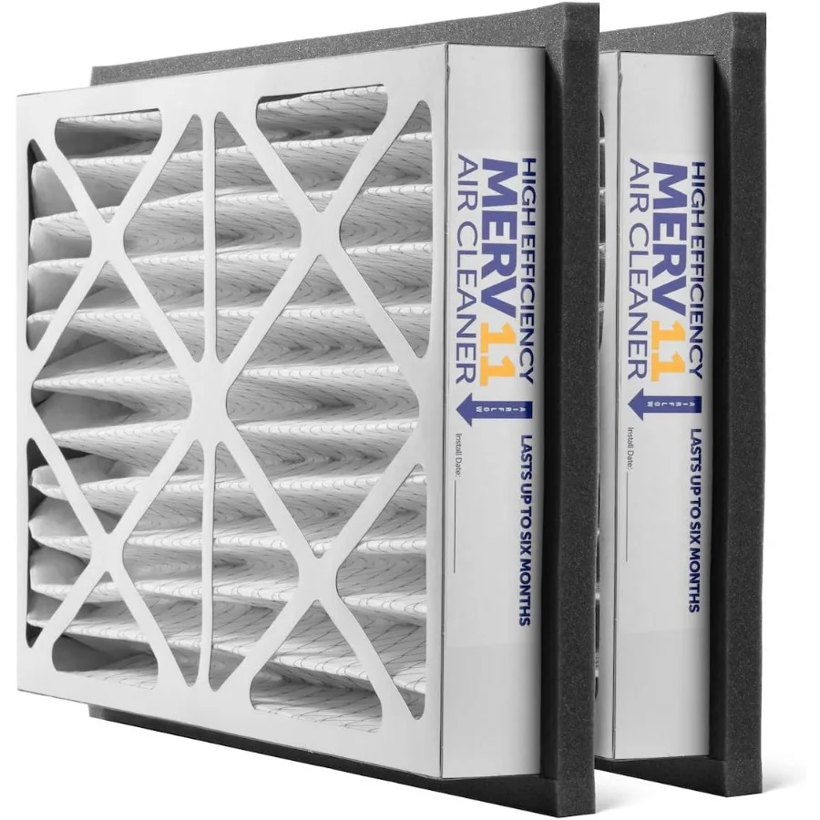 Zephyr 24x24x3 VGF Merv 11 مرشحات منقي هواء مطوي لصندوق شبكات الهواء العودة مكون من قطعتين