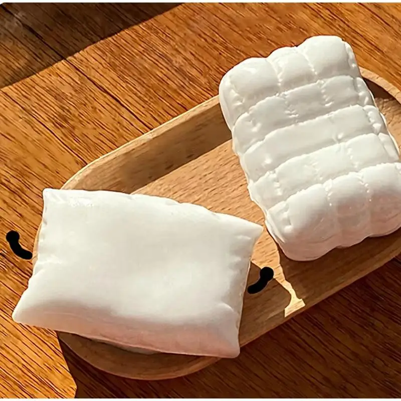 Milk White Square Pillow Soap Fidget Squeeze Toy Anti Stress Sensory Ornament Relieve Anxiety Friend Present