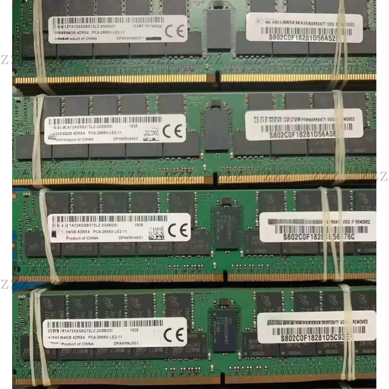 ZZ For Micron 64GB 4DRx4 2666MHz PC4-2666V DIMM DDR4-21300 ECC REG Server Memory RAM