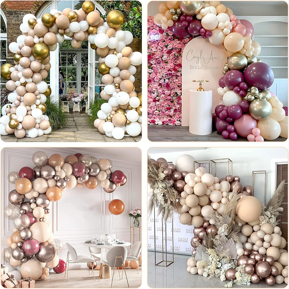 Sand White Balloons Arch Kit White Sand Ballon Garland Kid 1st Birthday Party Decor Wedding Baby Bridal Shower Decoration Globos