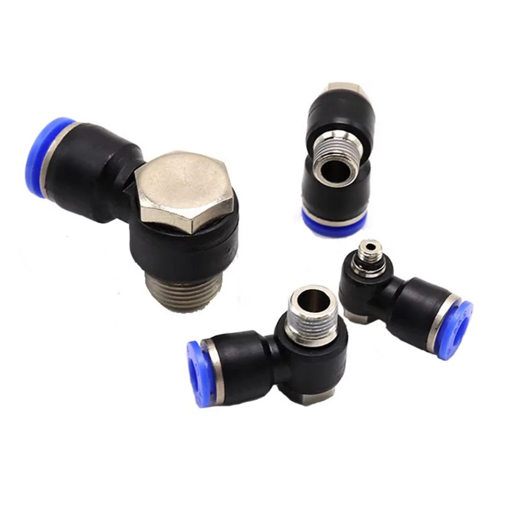PH Pneumatic Quick Connector Hose Air Pipe 4 6 8 10 12mm External Hexagonal Hinge Joint External Thread 1/8 1/4 3/8 1/2 PH6-01
