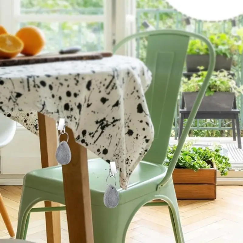 QX2E 4 Pieces Elegant Tablecloth Clip Rustproof Weights for Indoor Outdoor Use Party Decoration Stone Materials Designs