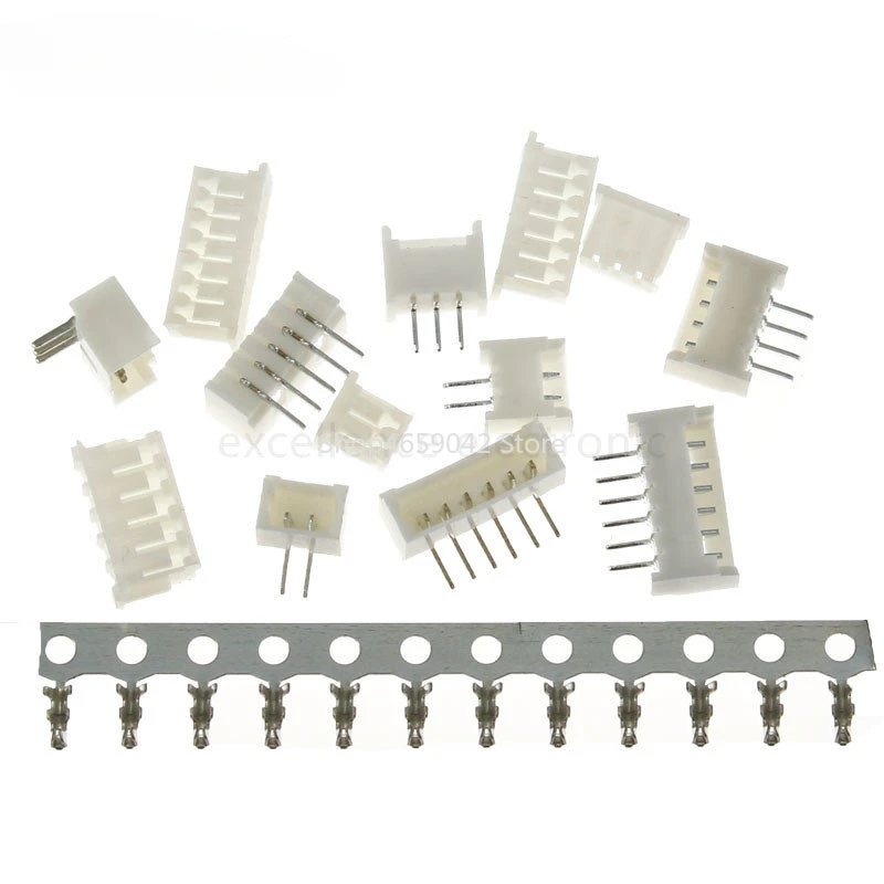 5sets MICRO JST 1.25 Connector 1.25mm Pitch 2/3/4/5/6/7/8/9/10P Straight/Curved Pin Header + Housing + Terminal Kit