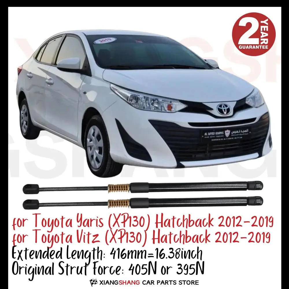 

2pcs Rear Tailgate Damper for Toyota Yaris (XP130) Hatchback 2012-2019 WITH SPRING Trunk Boot Gas Charged Gas Struts