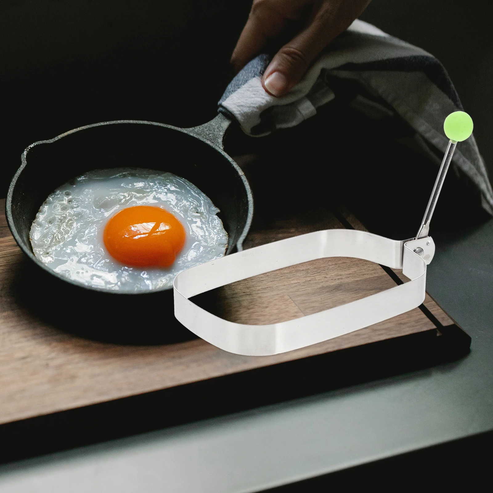 

Fried Egg Mold Stainless Steel Baking Cooking Utensils Silver Home Molds Safe Material Easy Clean Foldable Storage