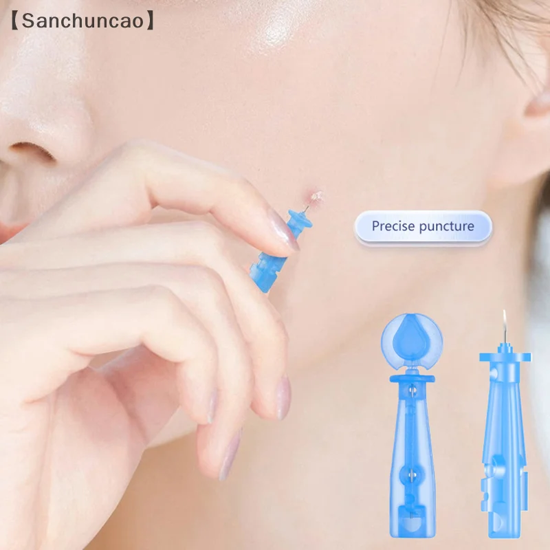 10/20/30pcs Disposable Blackhead Remover เข็มสิว Blackhead Removal เครื่องมือและทําความสะอาดผิวหน้าเข็มสแตนเลส