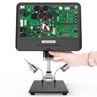 Andonstar quot; LCD Display Microscope 260X SMT Phone Repair Magnifier Soldering Tools Adjustable Metal Base Digital Microscopes