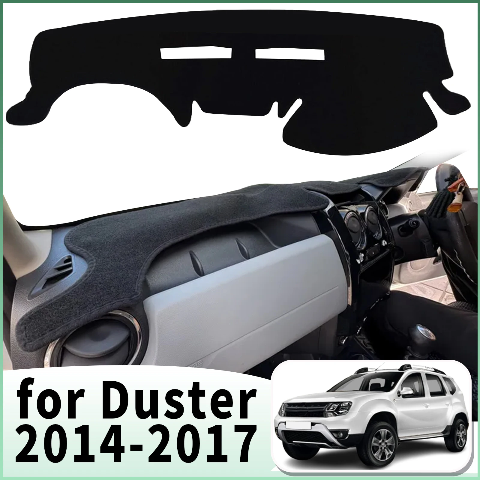 

for Renault Duster Dacia Duster 2017-2014 Special Customized Dashboard Cover Anti‑Glare Sunshade Dash Mat Interior Accessories
