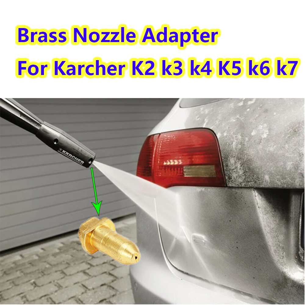 High Pressure Nozzle Brass Adapter For Karcher K Series Water Gun Lance Replacement Spray Nozzle Car Washer Tip Bullet