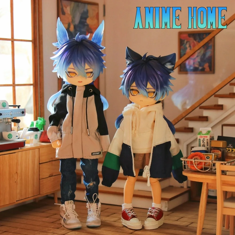 

OB11 BJD Head Shell Game Genshin Impact Kyryll Chudomirovich Flins Handmade OB22 Hair Plate Paint Detachable Toy Model Cosplay