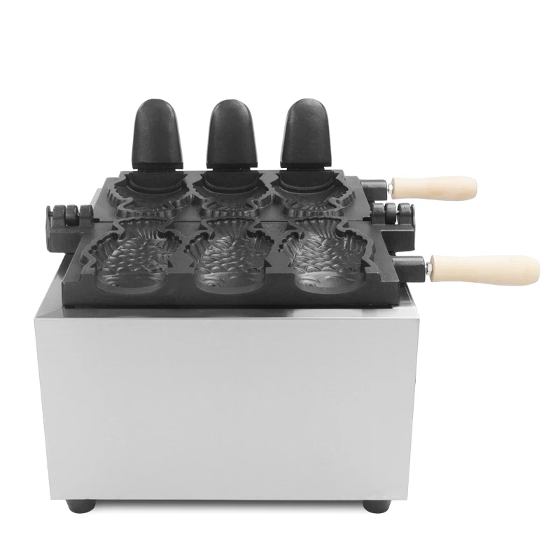 Commerciale 3 pezzi gelato a forma di pesce torta waffle cono macchina antiaderente elettrico elettrico a bocca aperta Taiyaki Maker per snack