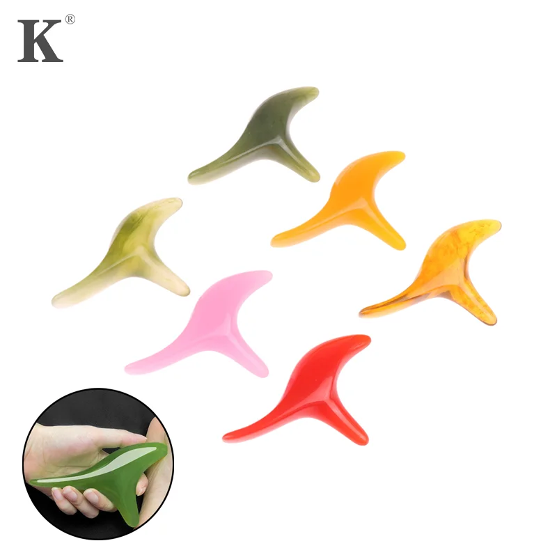 Resin Wax Triangle Foot Feet Massager Gua Sha Acupuncture Shiatsu Tool Gua Sha Scraping Massage Instrument Therapy Massage