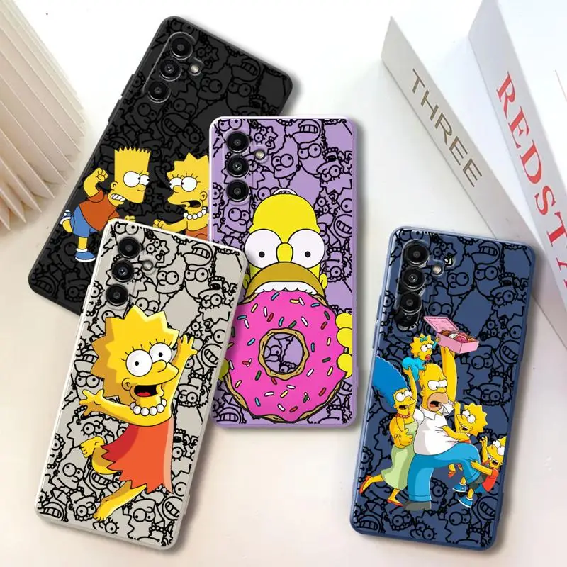 Funny Cartoon Homer Simpson Family Case for Samsung Galaxy A72 A52 A25 A24 A42 A21s A13 A32 A34 A12 A54 A53 A33 A73 A22 A23 Bag