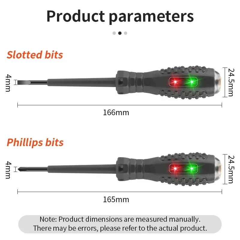 Multi-functional Electrician Screwdriver Word/cross Neon Bulb Indicator Meter Electric Pen AC Induction Test Pen Voltage Tester