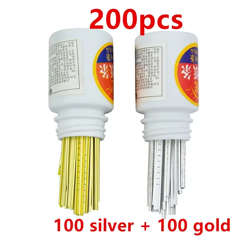200 Piezas de Lámina de Estaño de 0.05MM/0.06MM, Herramientas de Cerrajería, Lámina de Estaño Dorada y Plateada, Consumibles para Llaves, Uso General