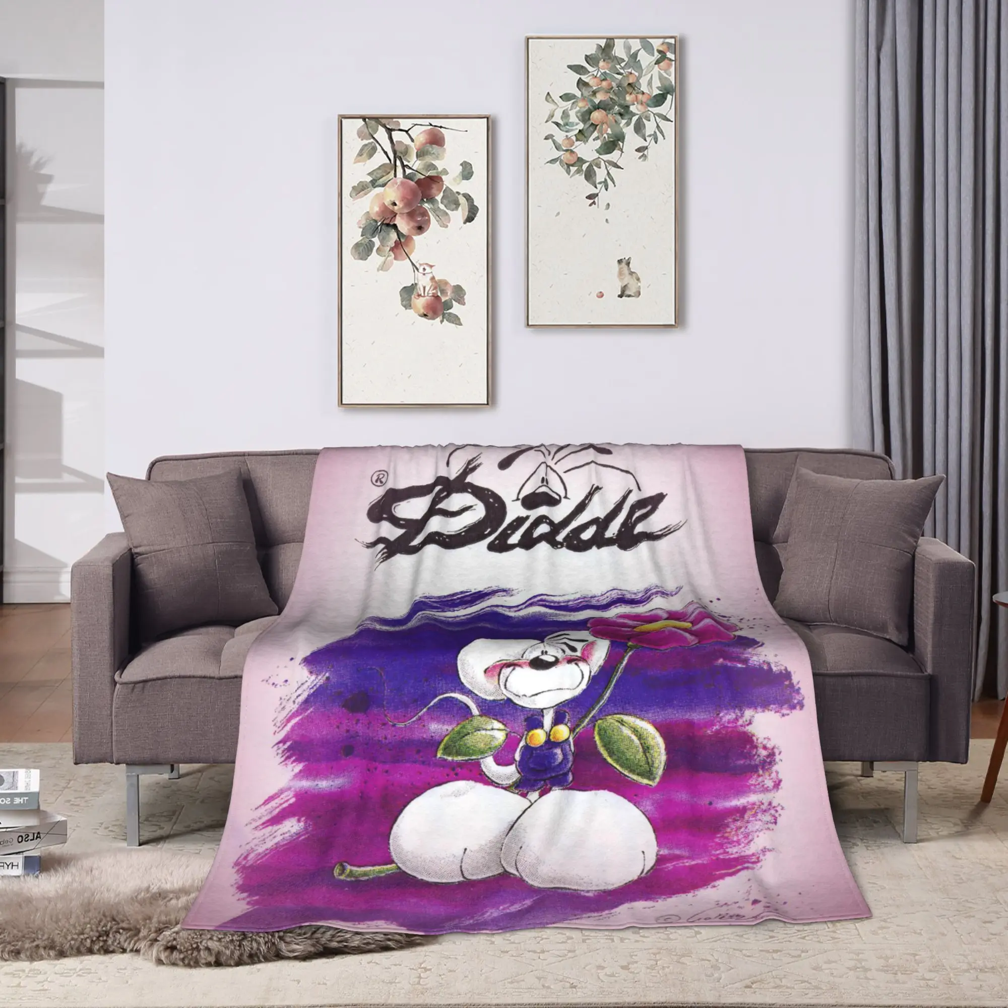 Cute Diddl  Plush Blanket Kids Adult  Flannel Throw Blanket For Couch Chair Soft Warm Custom Quality Bedspread Birthday Gift