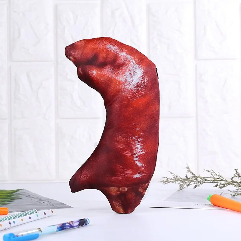 Pig's Trotters Meat Pencil Case Drumstick Carp Simulation Food Fish Shape Pen Bag Realistic Chicken Legs Stationery Bag