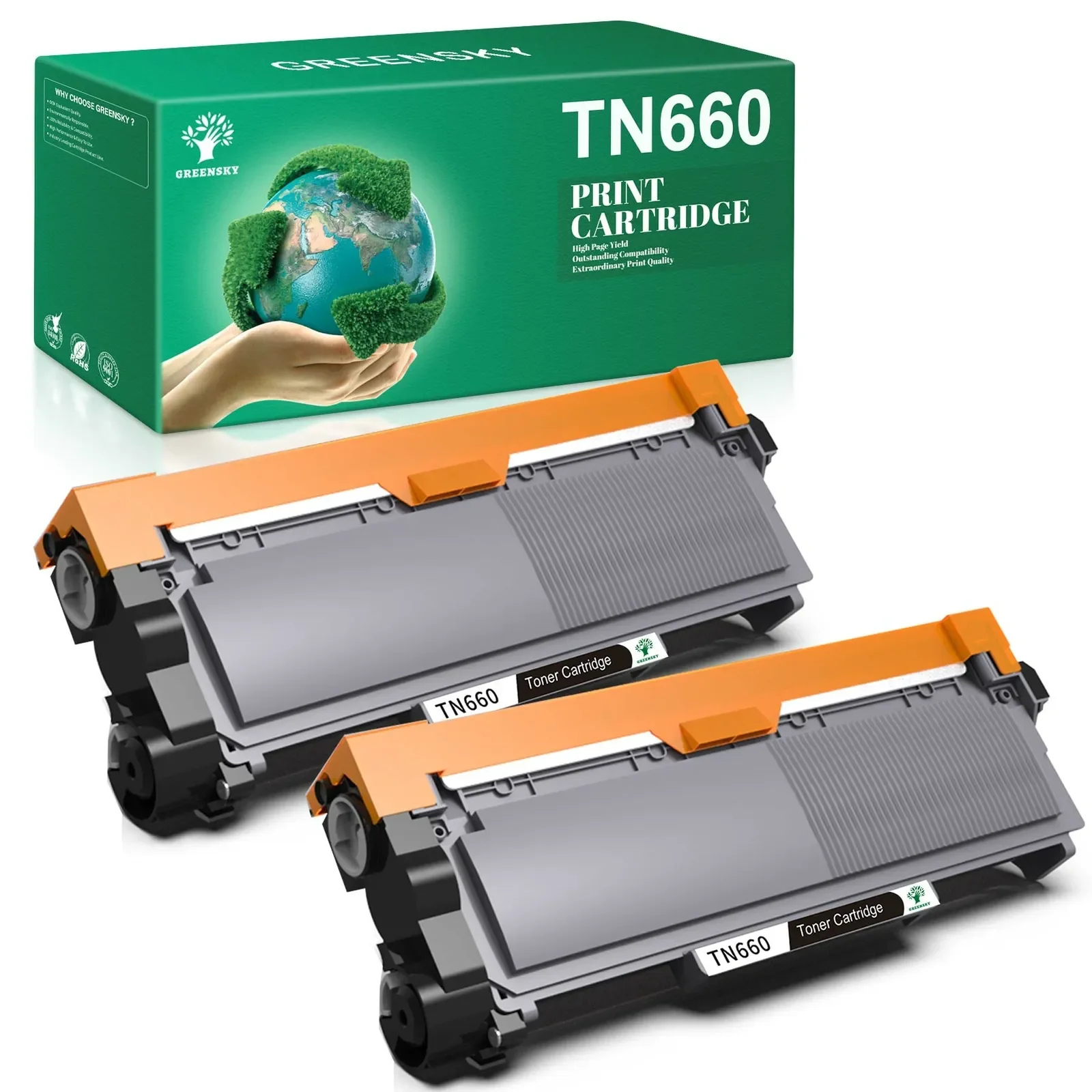 2X TN660 TN630 High Yield Toner Compatible For Brother HL2300D HL2320D HL2340DW