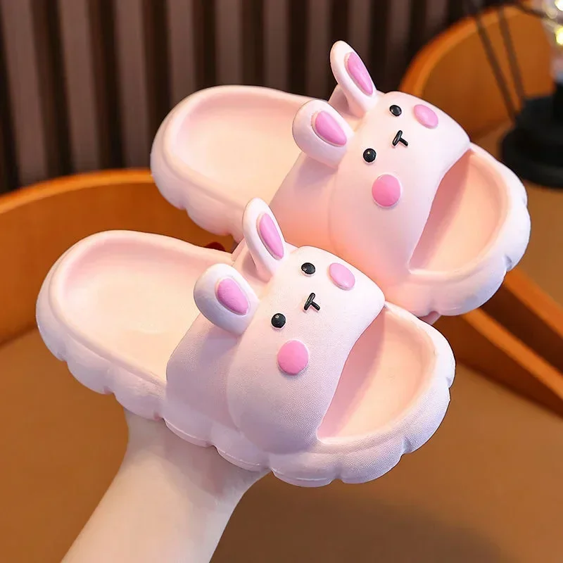 

Children Slippers Kids Toddler Home Bathroom Beach Sandals Soft Comfortable Antiskid Girl Baby Slip-on Shoes Cartoon Lightweight