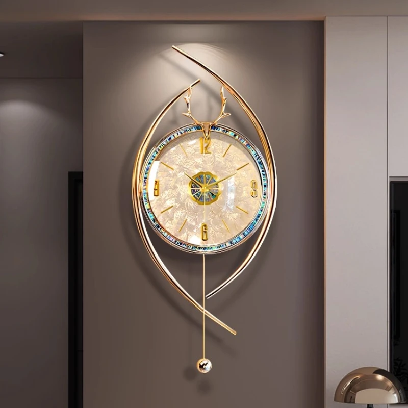 

Bedrooms Modern Wall Clocks Aesthetic Living Room Minimalist Simple Restaurant Wall Clocks Round Vintage Duvar Home Decoration