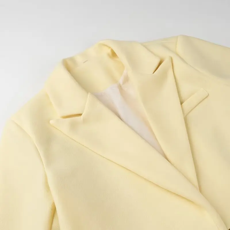 Abrigo de Lana de Color Puro de Moda Otoñal JNLEAOG, Abrigo E y Sencillo de Fibra de Poliéster de Manga Larga para Muj...