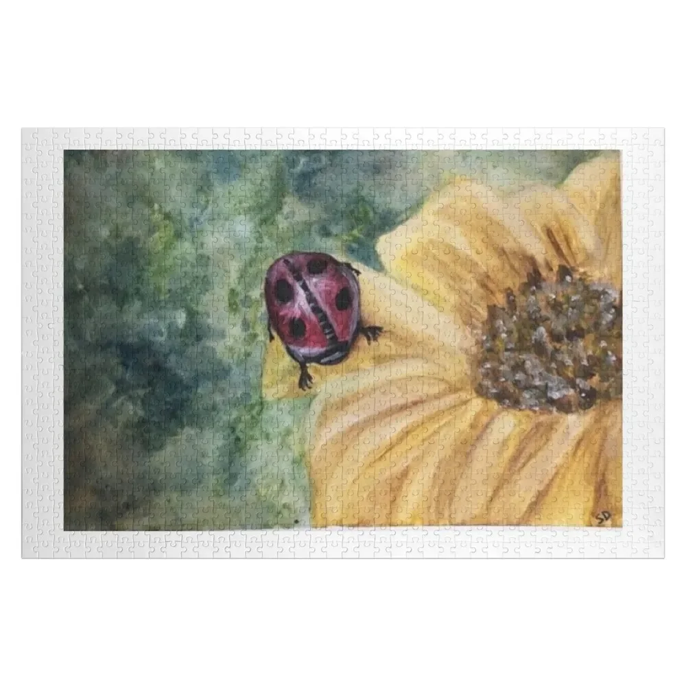 

Sunflower With Ladybug Jigsaw Puzzle Photo Custom Customized Picture Puzzle