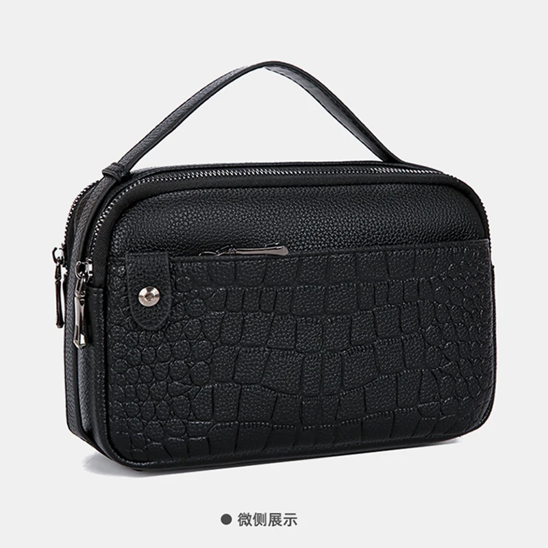 

Новый дизайн, мужской дневной клатч, большой вместительный длинный кошелек, высококачественная мужская деловая сумка, мягкая кожаная сумка с двойной молнией, сумка для карт