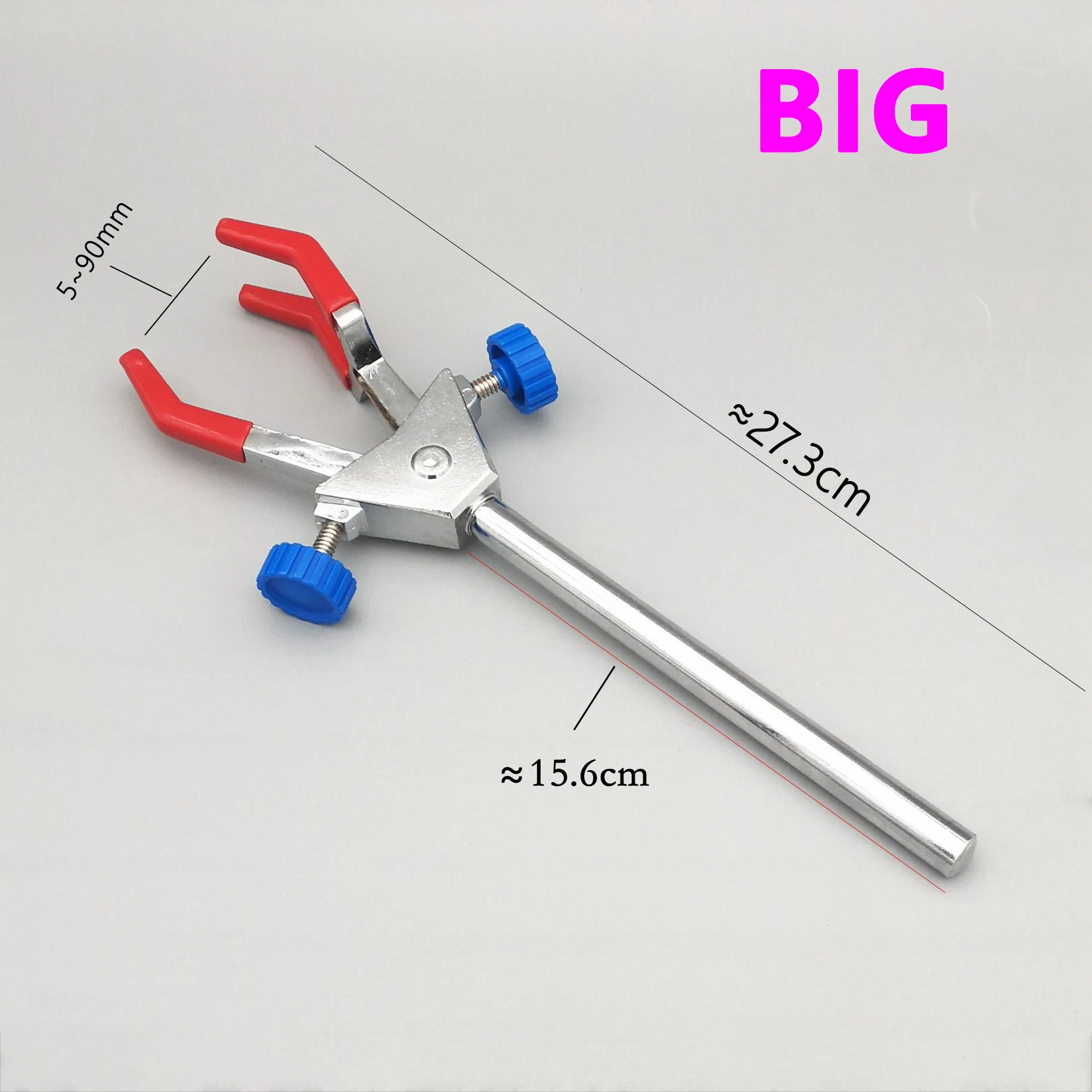 แคลมป์สามขาแบบปรับได้ 1 ชิ้น, ระยะห่างแคลมป์ 1-90 มม., ขนาดเล็ก/ใหญ่, วัสดุสแตนเลส