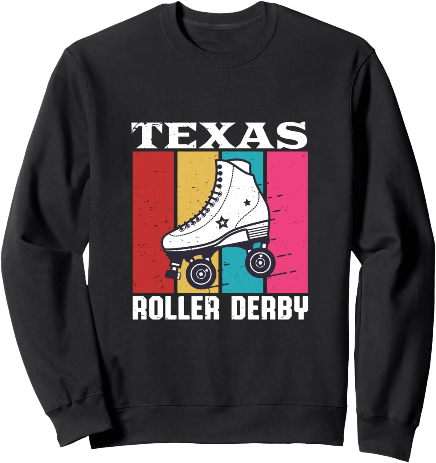 Vintage Retro Texas Roller Derby Women Roller Skating Sweatshirt