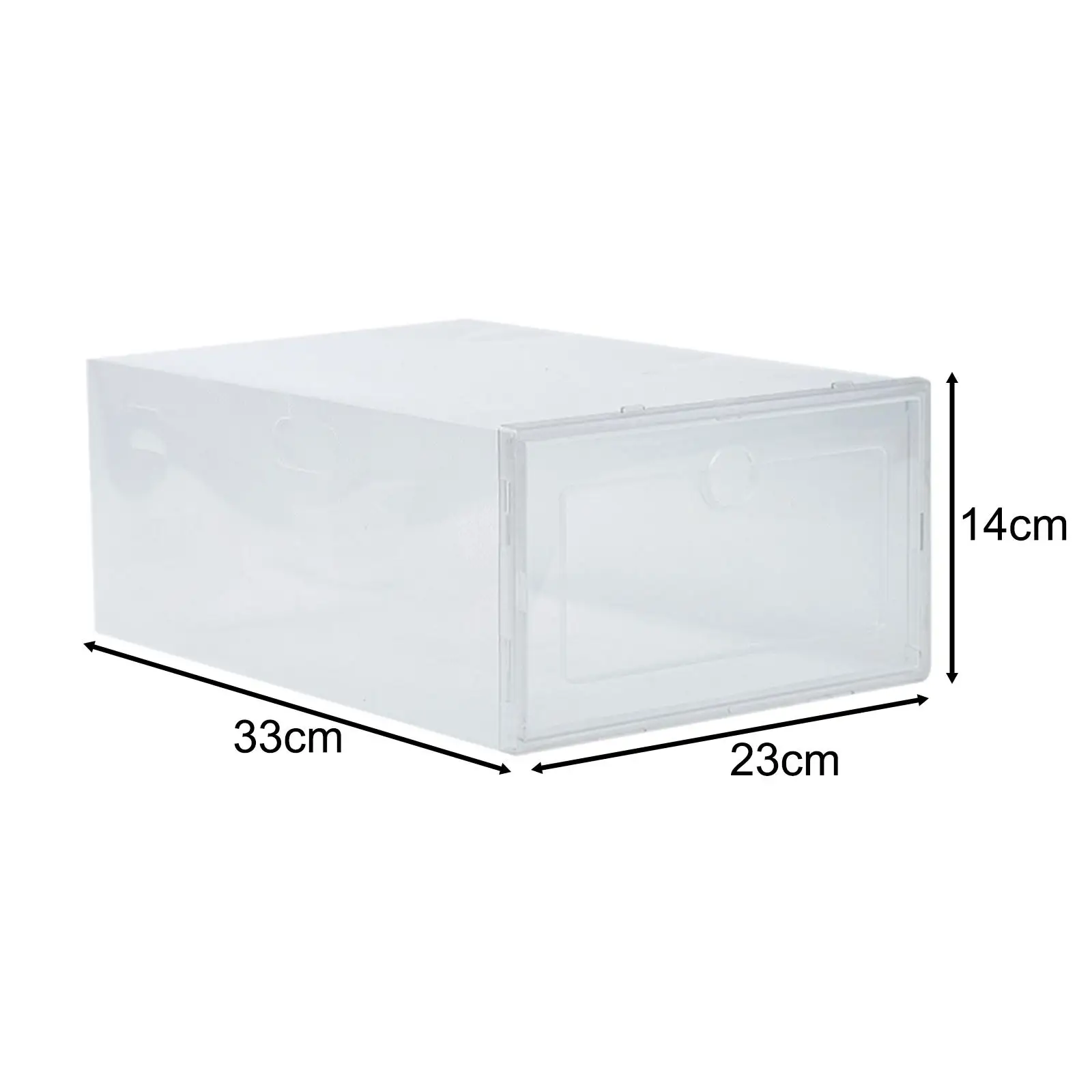 Stackable Shoe Storage Box 33cmx23cmx14cm Holder Storage Bins Dustproof Tiered Sneaker Case for Dorm Under Bed Men Drawer Home